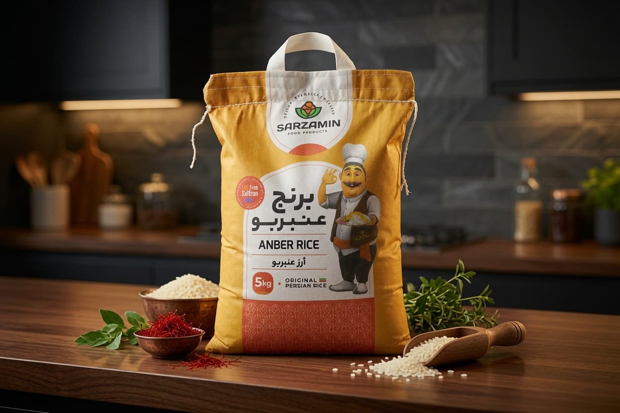 برنج عنبربو سرزمین ۵ کیلوگرم