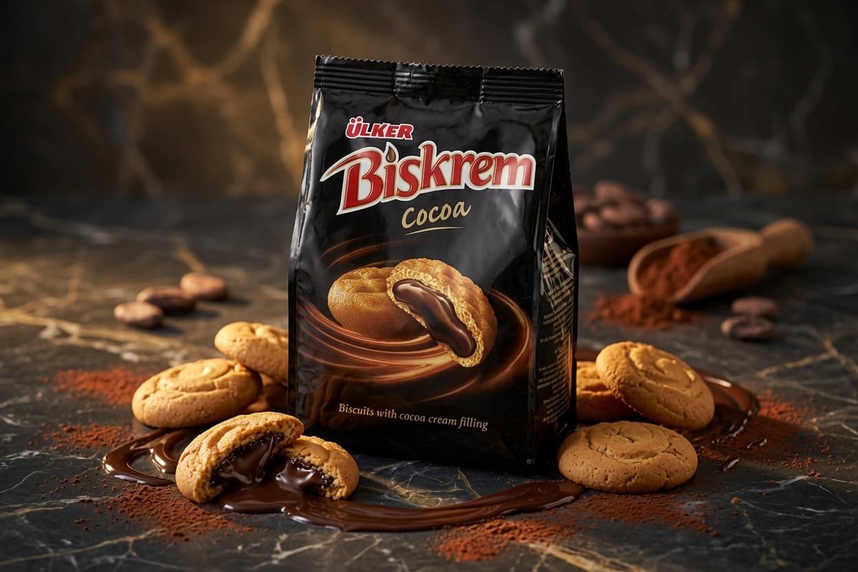 ۴۸۳- بیسکویت با مغز کرم کاکائو