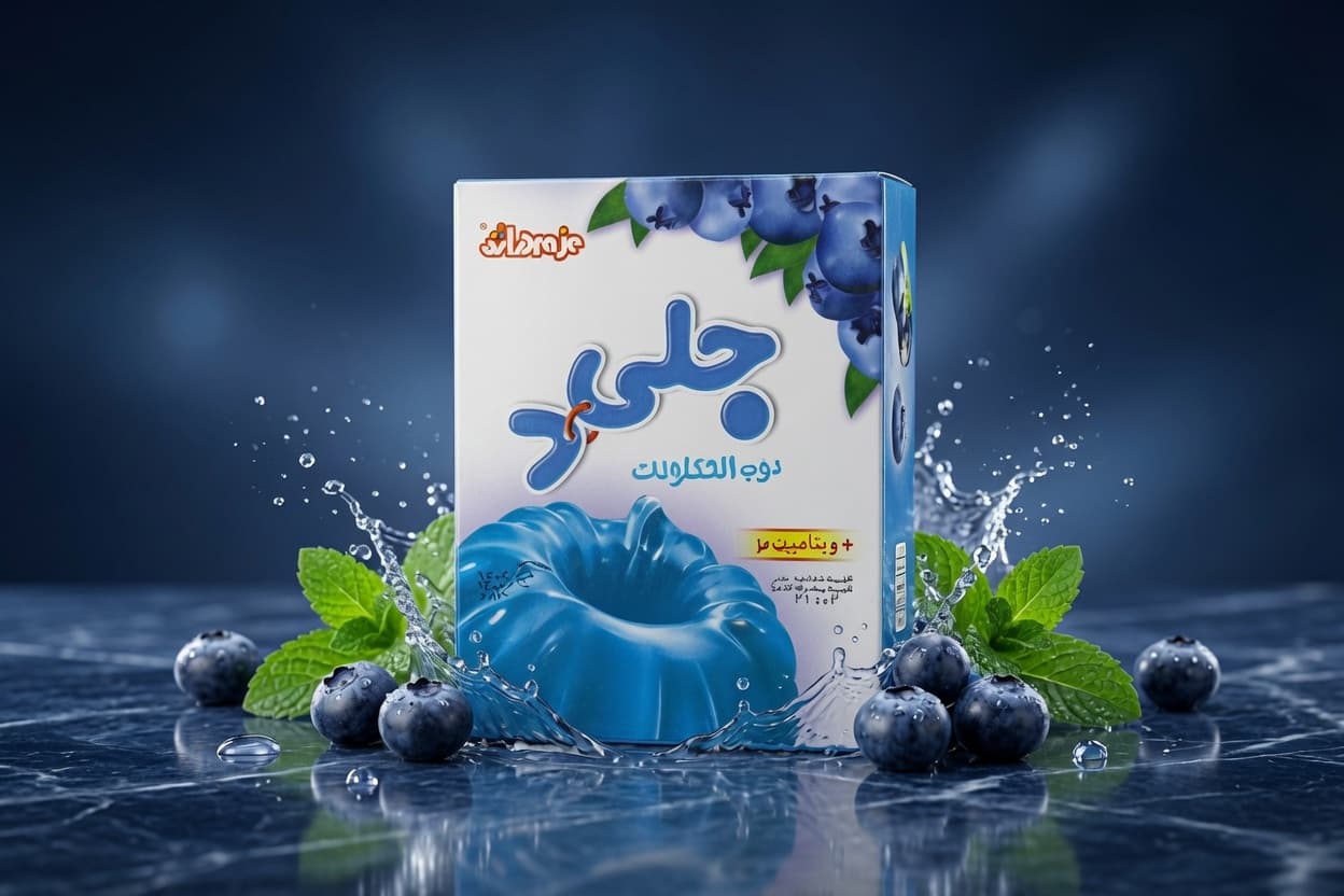 ۴۹۹- پودر ژله با طعم بلوبری